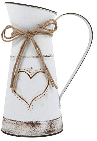 IMIKEYA Heart Shaped Flower Pot Metal Vintage Style Flower Vase for Desktop Home Garden Decor Vase for House Decor Accessories