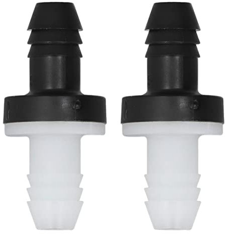 2 Stück Rückschlagventil, 3/8 Zoll 10 Mm Kunststoff 1-Wege-Wasser-Rückschlagschlauch Einweg-Inline-Rückschlagventil Für Luftkompressor, Aquarium, Pumpe, Kraftstoff, Gas(CDAV6-Schwarz)