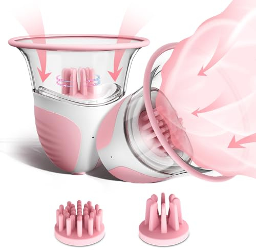 Lmgoc Elektrische Brustmassagegeräte mit 10 Rotationsmodus Nippel Saugen Nippelsauger Brust Massager Brustvergrößerung Brustwarzen Sucker Pumpe Nippel Stimulator Sex Spielzeug für Frauen