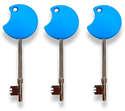 Radar NKS Disabled Blue Badge Toilet Key Easy Turn Wide Top 3 Pack