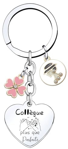 Lumengqi Cadeau Collègue Porte Clef DéPart Collègue Retraite Femme Homme Original Cadeau De Travail Femme Merci Porte Clés Depart Collegue De Travail Porte Clés Personnalisé Porte Clef Collègue