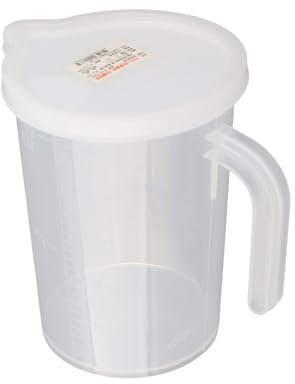 Vaso Medidor de Plástico Resistente Al Calor, Vaso Medidor de Plástico Transparente con Tapa para Aislamiento de Aire y Protección de Ingredientes 500 Ml/1000 Ml (500ML)