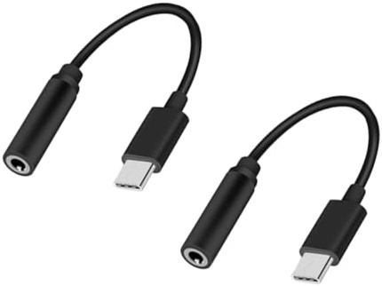 HOMSFOU 2pezzi Adattatore Audio Type-c Compatibile Dispositivi Usb-c Connettore Audio Per Cuffie Colore Design Reversibile e Facile Usare