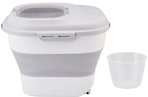 Rice Storage Bin Cereal Containers, Collapsible Dry Food Dispenser Bins Suitable for Food,Rice,Pet Food,Flour (Dsacxixaia4nNz-13)