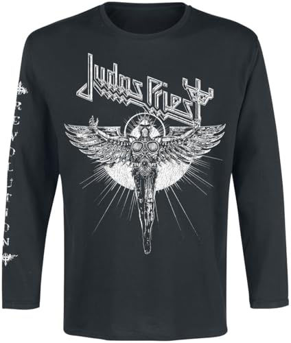 Judas Priest Revolution Album Homme T-Shirt Manches Longues Noir XL