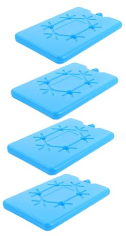 TOYZFRIENDY Paquetes de Hielo Reutilizables para Fiambrera Pequeños 160x100x20 Mm Cubos de Hielo de Gel Azul 4 Unidades Enfriadores Portátiles para Picnic Camping y Actividades al Aire Libre