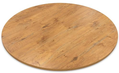 AUPROTEC Piano d'appoggio 28 mm, rotondo, Ø 1100 mm, Pale Lancelot, Oak, pannello di legno rivestito in melammina, truciolato con bordo in ABS, scelta: 110 cm