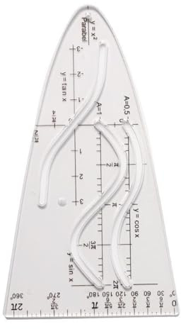 Parabel Schablone Parabolschablone Mathematisches Hilfslineal für Designer, Schule, Büro, Parabel-Lineal
