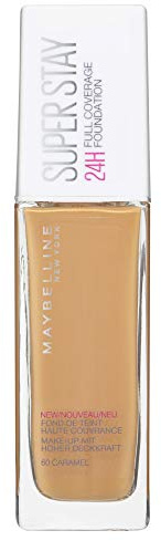 Maybelline New York Make Up, Super Stay 24h Make-Up, Flüssige, langanhaltende Foundation, Nr. 60 Caramel, 30 ml