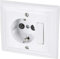 Toma de corriente empotrada, interruptor universal, todo en uno, serie G1 blanco puro