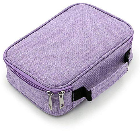 DUBENS Große Kapazität 72 Slots Bleistift-Beutel, Buntstifte Bleistifte Box, Federmäppchen, Farbstifte Box, mäppchen, Federmappe, Pencil case, Schlampermäppchen, Schuletui, Stifte Etui (Violett)