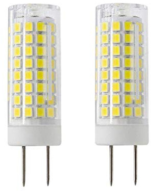 SYXKJ G8 Led Bulb, 7W G8 Led Lamps, 75W Halogen Bulb Replacement, G8 Bi-pin Base Bulb, AC120V 750lm, Under Cabinet Counter Light, Kitchen Lighting and Puck Lights, 2 Pack （White 6000k）