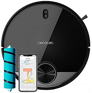 Cecotec Robot Aspirador y fregasuelos Conga 3390, Tecnología láser, Friega, Aspira, Barre y Pasa la mopa a la Vez, Cepillo Jalisco, RoomPlan, Potencia Succión 2300 Pa, App Mapa Interactivo, 10 Modos