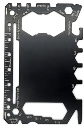 Multitool Karte, Multitool Scheckkarte Werkzeug, Karte mit Multifunktions 46 Werkzeuge in 1 Edelstahl Multifunktionswerkzeug für Outdoor-Camping, Schraubenschlüssel,Schraubendreher