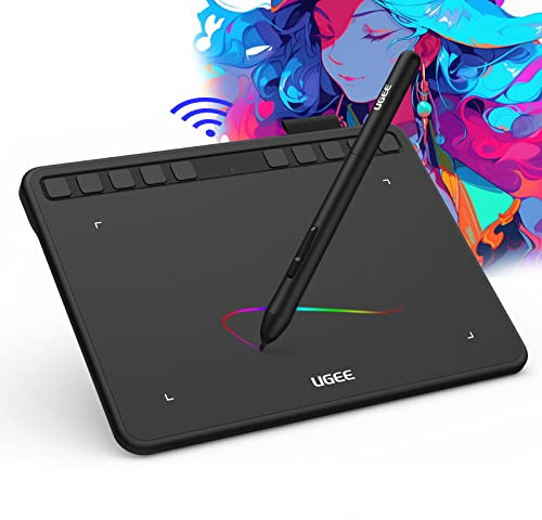 UGEE 2.4G Kabelloses Grafiktablett S640W Digitales Zeichentablett mit batterieloser unterstützen Windows/Mac/Linux/Android/OSU