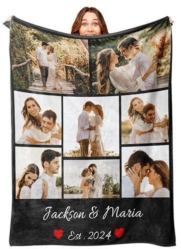 Mraxovid Personalisierte Decke, individuelle Foto-Decke, Geschenke für Erwachsene, Kinder, Überwurfgeschenke für Mutter, Vater, Freund, Freundin