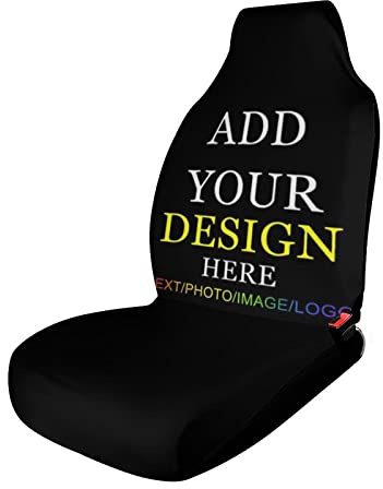 SXLONG Personalisiert Autositzbezüge für Vordersitze, Personalisiertes Bild, Text, Logo, Sitzschutzhülle, Auto-Innenabdeckng für LKW, Van, Limousine, SUV