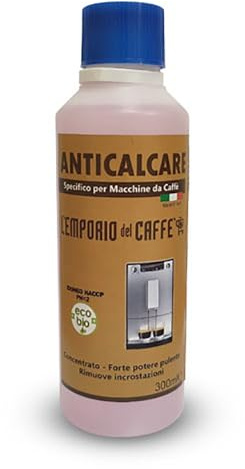 Anticalcare, Decalcificante, Disincrostante Liquido By Emporio del Caffè per Macchina da Caffe a Cialda e Capsula in Bottiglia da 300 Ml (5 Dosi)