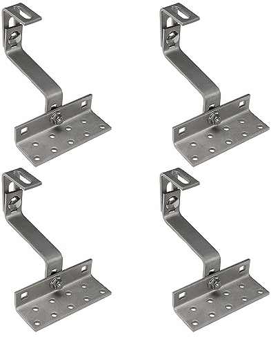 4X Dachhaken 3-fach verstellbar Edelstahl PV Photovoltaik Solar Montage Solarpanel Dachhalterung Dachhalter Solar Solarmodul befestigung set Dach Halterung Dachhacken Haken roof hook 115mm