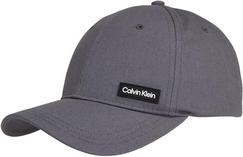 Calvin Klein Herren Cap Elevated Patch Basecap, Grau (Iron Gate), Einheitsgröße