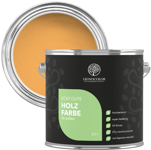 Lignocolor Holzfarbe Außen matt | wetterfeste Farbe für den Außenbereich (Daisy matt, 2,5L) | hochdeckend & hochbeständig