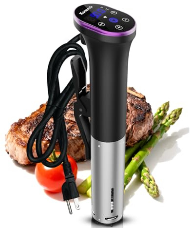 Karienvir Sous Vide Cooker WIFI, 1100W Sous-Vide Cooker Immersion Circulator, 10℃-90℃(50℉-194℉), Sous Vide Machine with Temperature & Timer Touch Control, AC120V/60Hz, Purple