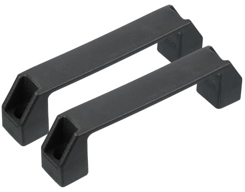 PATIKIL Plastic Pull Handles 150mm Hole Centers, 2 Pcs Square Drawer Pulls Kitchen Hardware for Luggage Mechanical Equipment Door Cupboard Handle, Black