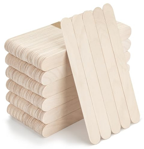 WISYOK Holzspatel 240pcs, Eisstiele Holz Breit, Holzstäbchen 15x1,8cm, Eisstäbchen Holz, Holzspatel zum Basteln, Spatel Holzer für Kosmetik, Waxing, DIY Handwerk