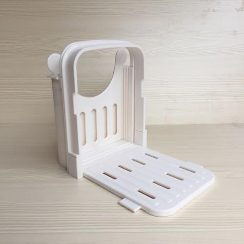 Bread r for Homemade Bread Plastic Manual Bread Slicing Guide Foldable Bread Cutter for Sandwich White 7 x 5.7 x 2.36 inches