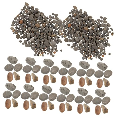 VALICLUD Pierres Décoratives De Micropaysage Naturelles 2-5mm en Galets De Rivière 50g pour Décoration D'aquarium Et Aménagement Miniature De Jardin