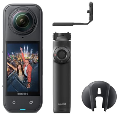 Insta360 X5 Vlog Bundle - Waterproof 8K 360 Camera, Leading Low Light, Invisible Selfie Stick Effect, Rugged and Replaceable Lens, 3-Hour Battery, Built-in Wind Guard