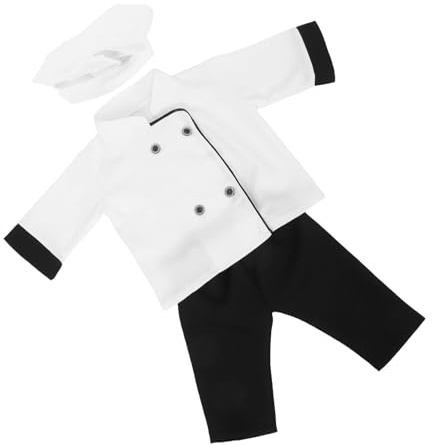 MOBUTOFU Costume Chef Ragazzo Ragazza per Servizio Fotografico Completo in Poliestere Morbido con Cambio Rapido Abiti per Foto Ragazzo Ragazza per Studi e Ambienti Domestici