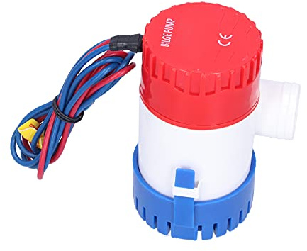 Dioche Pompa di Sentina Pompa di Sentina Sommergibile Elettrica con Interruttore Semiautomatico CC per Scarico 12 V/24 V, 350 GPH / 500 GPH / 750/1100 - Perfetta per Barche e Drenaggio di