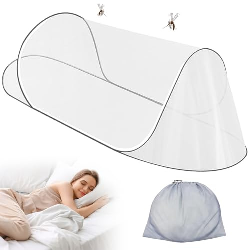 Zanzariera pieghevole, ultraleggera pop-up, Zanzariera grande da 200 x 80 x 56cm, tenda da campeggio portatile, letto zanzariera, campeggio con fondo a rete, per letto, campeggio