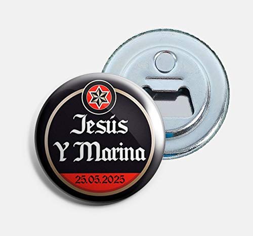 Chapas Abrebotellas con imán personalizadas para bodas | Beer-EG (100)