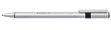 Druckbleistift STAEDTLER triplus® micro 774, erg. Dreikantschaft, verchr. Metallspitze, Radierer, versch. Farben hellgrau