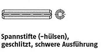 Spannstifte ISO 8752 Federstahl 6 x 36 VE=K 100 Stück