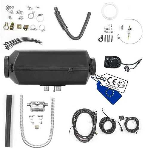 Autoterm Air 4D 4KW 12V Diesel Standheizung Luftheizung Lufterhitzer mit Bedienteil PU-5 und leiser Kraftstoffpumpe für KFZ Auto PKW LKW Wohnmobil Campervan Boot