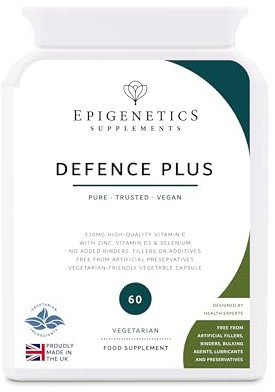 Defence Plus | Premium Bioavailable Immune Formula | Zinc, Vitamin C, Vitamin D3 & Selenium | Immune Support | 60 Vegan Capsules