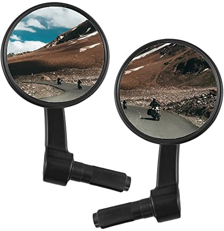 APEBAZY 360°Drehbarer Aluminium Lenkerendenspiegel Universal Motorrad Spiegel Motorrad Rückspiegel Kompatibel Mit Quad Scooter ATV Cruisers