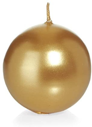 Kugelkerzen Gold, Ø 15 cm, 2 Stück