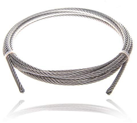 Drahtseile24 Edelstahlseil, Edelstahl Drahtseil, Edelstahldrahtseil V4A | 7x19 | 10mm Stärke | 10m Länge | Meterware