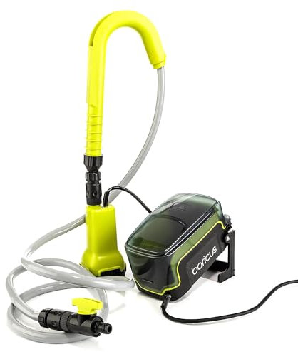 Baricus Akku-Wasserpumpe / Tauchpumpe - 18V Förderhöhe 17,5m Pumpleistung bis zu 1750l/h ideal für Bewässerungs- oder Absaugarbeiten B-WARE (Ohne: Akku & Ladegerät), Grün-grau, 105 x 17 8 cm
