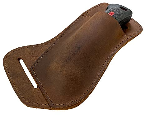 Valhalla Gear, Horizontal Knife Holster Handmade from Full Grain Leather - Multitool Holder, Tool Case, Camping & Outdoor Accessories:: Bourbon Brown