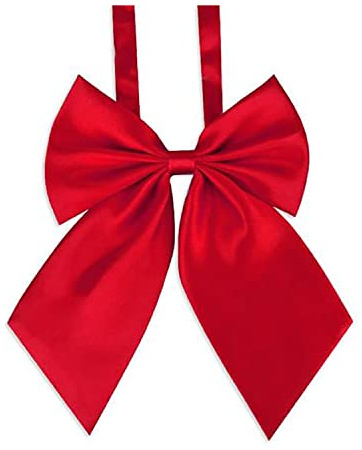 LOPURO Lady Adjustable Pre-tied Bow Tie,Women Uniform Bowtie for Cosplay