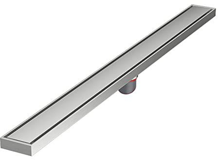 Ksunun Canale di Scarico Doccia con Inserto per Piastrelle, Canaletta per Doccia A Filo Pavimento, Scarico Doccia con Dispositivo Deodorante E Filtro per Capelli, Scarico A Pavimento 60CM, Ottone