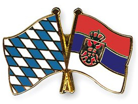 Bayern-Serbien Wappen Freundschafts Pin | Oktoberfest Pin Anstecker Bayern