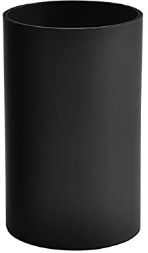 Myazs Portautensili da cucina in plastica nera cilindro di stoccaggio stoviglie essiccazione contenitore cilindro di stoccaggio