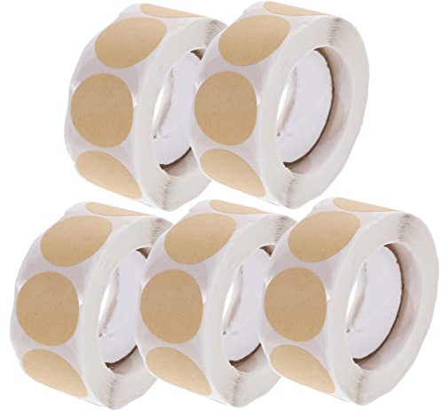 MAGICLULU 5 Rollen Runde Klebepunktaufkleber Punktetikettenaufkleber Farbklassifizierungsaufkleber Bunte Etiketten Für Büro Und Zuhause