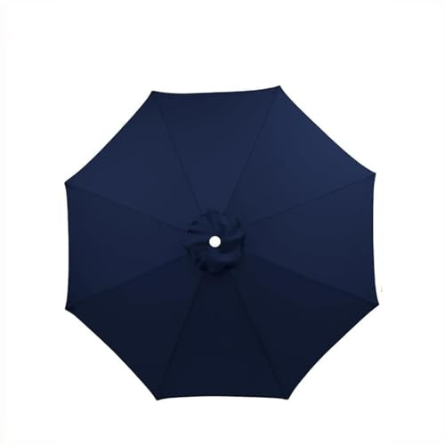 FBARTL 3.0m Sonnenschirm Ersatzbezug 6 Streben/8 Streben Terrassenschirm Bespannung Stoffbezug, Gartenschirm Ersatz-Überdachung, Für Ampelschirm, Hof, Garten, Strand, Pool(Navy blue,3m-6 Streben)